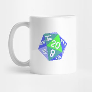 Pixel D20 Dice Mug